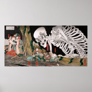 Mitsukuni Defing the Skeleton Specter Poster