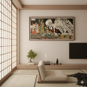 Mitsukuni Defying the Skeleton Spectre -  Poster