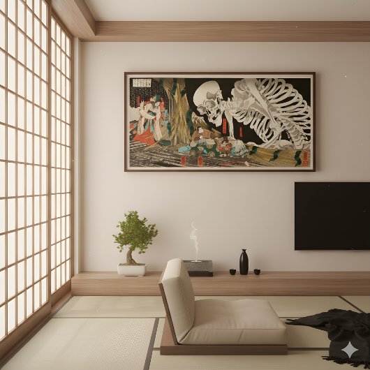 Mitsukuni Defying the Skeleton Spectre - Poster