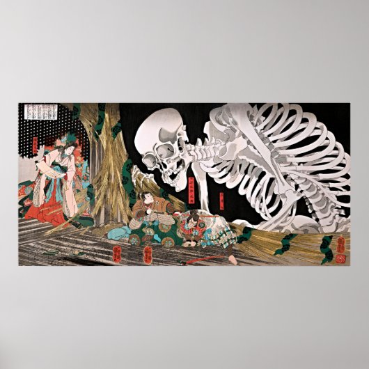 Mitsukuni Defying the Skeleton Spectre -  Poster (Voorkant)