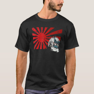 Mitsune Japans kat Chilling Mask Art Sunset Anim T-shirt
