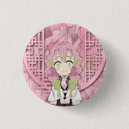 Mitsuri Kanroji Chibi Ronde Button 3,2 Cm