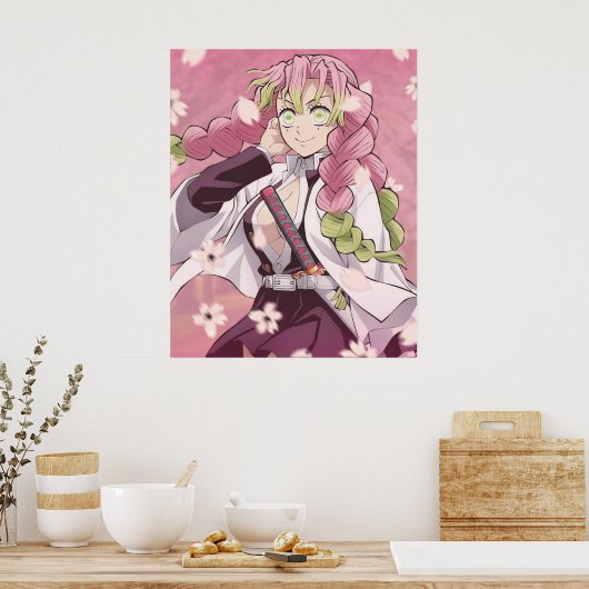 Mitsuri Kanroji-Poster Poster (Keuken)