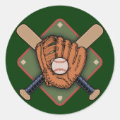 Mitt & Crossbats Ronde Sticker (Voorkant)