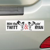 Mitt de Twitt en Leugenachtige Ryan Bumpersticker (Op auto)