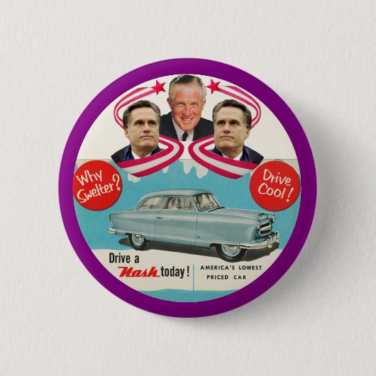Mitt & George Romney Ronde Button 5,7 Cm (Voorkant)