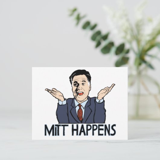 Mitt Happens Briefkaart (Staand voorkant)