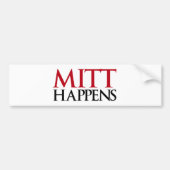 Mitt Happens Bumpersticker (Voorkant)