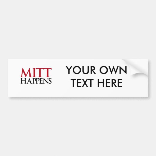 Mitt Happens Bumpersticker (Voorkant)