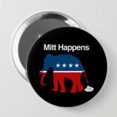 MITT HAPPENS -.png Ronde Button 4,0 Cm (Voorkant /achterkant)