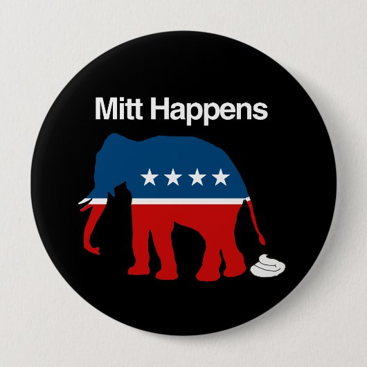 MITT HAPPENS -.png Ronde Button 4,0 Cm (Voorkant)