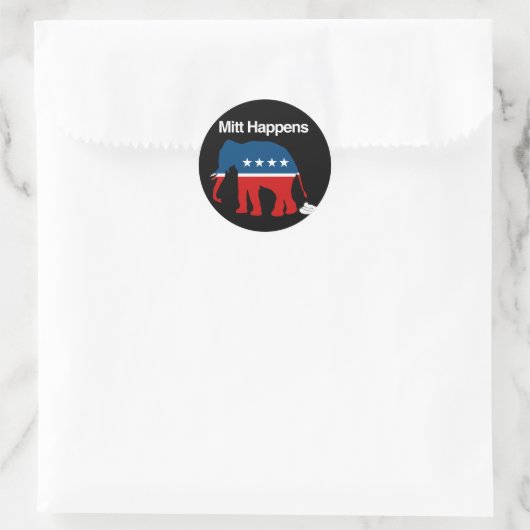 MITT HAPPENS -.png Ronde Sticker (Tas)