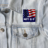 Mitt Is Het - Romney Ryan 2012 Vierkante Button 5,1 Cm (In situ)