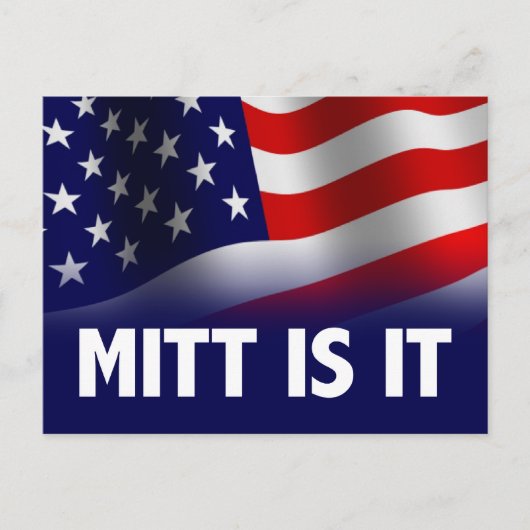 Mitt is it - Romney Ryan 2012 Briefkaart (Voorkant)