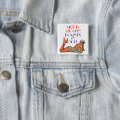 mitt is mijn man romney vierkante button 5,1 cm (In situ)
