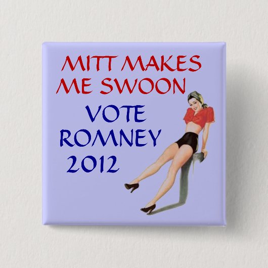 Mitt maakt me een zwoon vierkante button 5,1 cm (Voorkant)