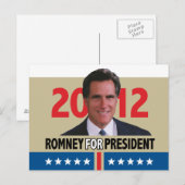 Mitt Romney 2012 Briefkaart (Voorkant / Achterkant)