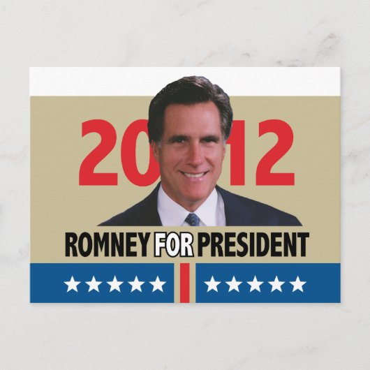 Mitt Romney 2012 Briefkaart (Voorkant)