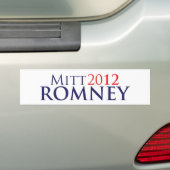 Mitt Romney 2012 Bumpersticker (Op auto)