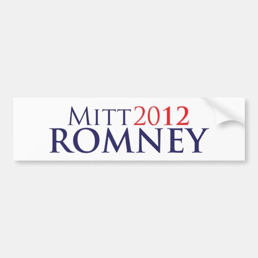 Mitt Romney 2012 Bumpersticker (Voorkant)