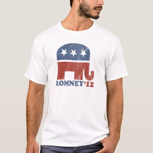 Mitt Romney 2012 Republikeinse olifant () T-shirt (Voorkant)