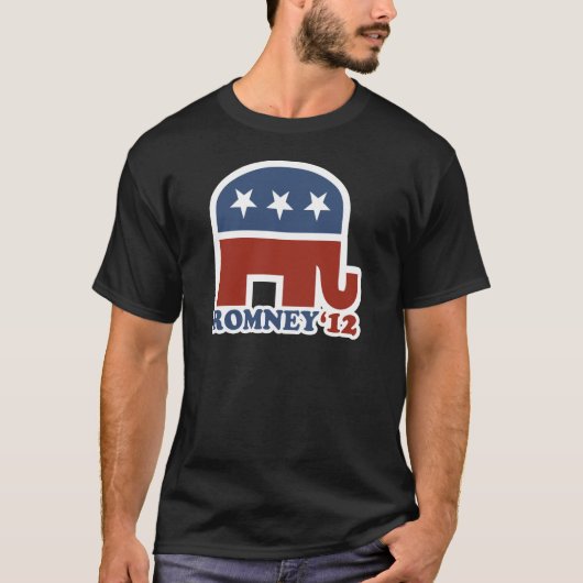 Mitt Romney 2012 Republikeinse olifant T-shirt (Voorkant)