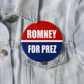 MITT ROMNEY 2012 RONDE BUTTON 4,0 CM (In situ)