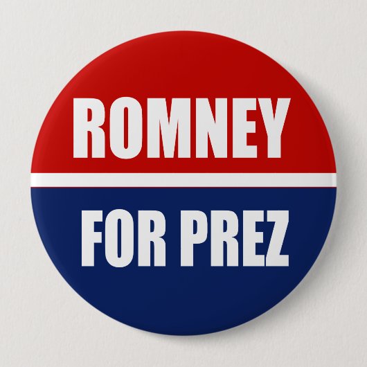 MITT ROMNEY 2012 RONDE BUTTON 4,0 CM (Voorkant)