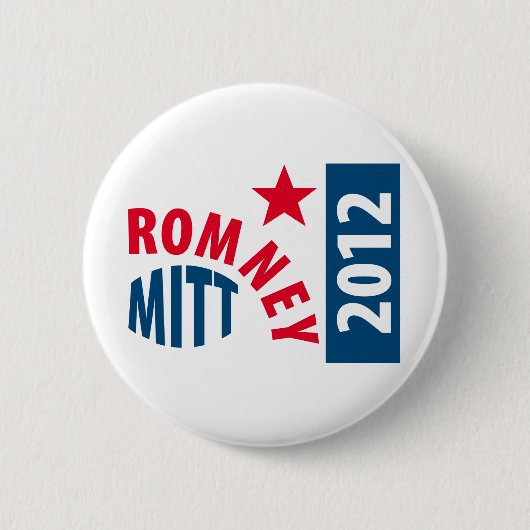 Mitt Romney 2012 Ronde Button 5,7 Cm (Voorkant)