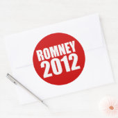 MITT ROMNEY 2012 RONDE STICKER (Envelop)