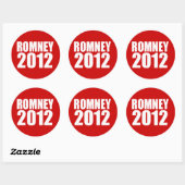 MITT ROMNEY 2012 RONDE STICKER (Vel)