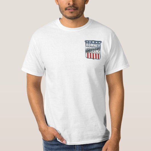 Mitt Romney 2012 (voor en achter) T-shirt (Voorkant)
