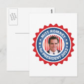Mitt Romney 2012 voor het Amerikaanse President Briefkaart (Voorkant / Achterkant)