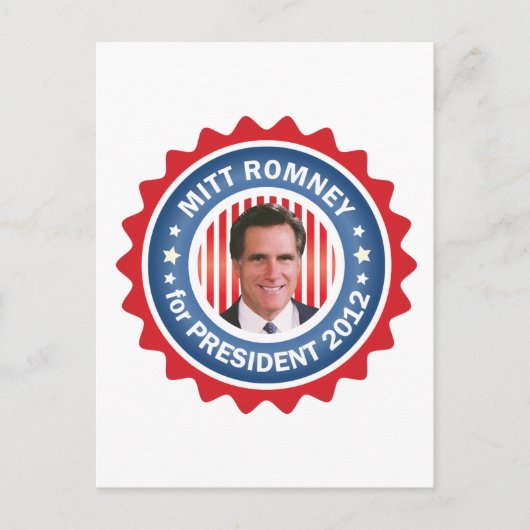 Mitt Romney 2012 voor het Amerikaanse President Briefkaart (Voorkant)