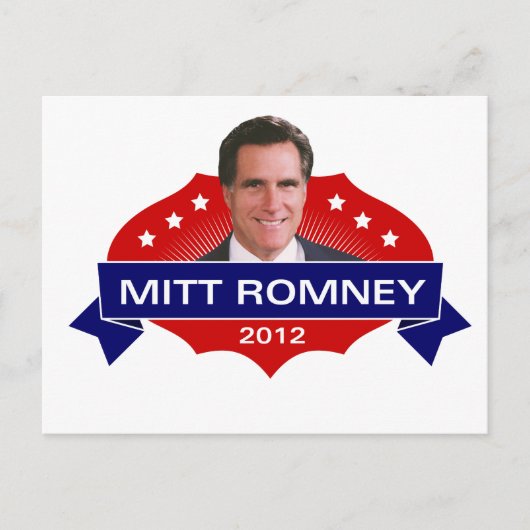 Mitt Romney 2012 voor President Briefkaart (Voorkant)