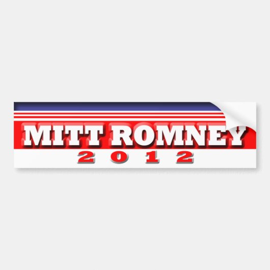 Mitt Romney Bumpersticker (Voorkant)