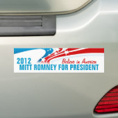Mitt Romney Bumpersticker (Op auto)