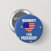 Mitt Romney Campaign-Button Ronde Button 5,7 Cm (Voorkant /achterkant)