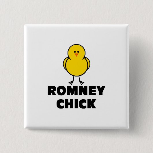 Mitt Romney Chick Vierkante Button 5,1 Cm (Voorkant)