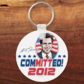 Mitt Romney ComMITTed 2012 Gear Sleutelhanger (Voorkant)