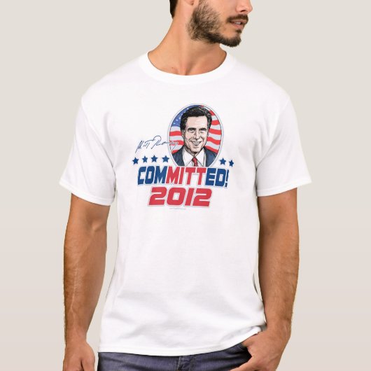 Mitt Romney ComMITTed 2012 Gear T-shirt (Voorkant)