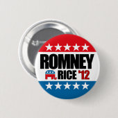 Mitt Romney Condi Rice 2012 Ronde Button 5,7 Cm (Voorkant /achterkant)