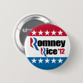 Mitt Romney Condi Rice 2012 Ronde Button 5,7 Cm (Voorkant /achterkant)
