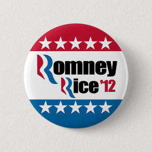 Mitt Romney Condi Rice 2012 Ronde Button 5,7 Cm