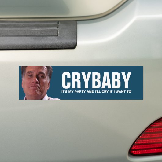 Mitt Romney - De Crybaby Bumpersticker (Op auto)