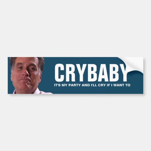 Mitt Romney - De Crybaby Bumpersticker (Voorkant)