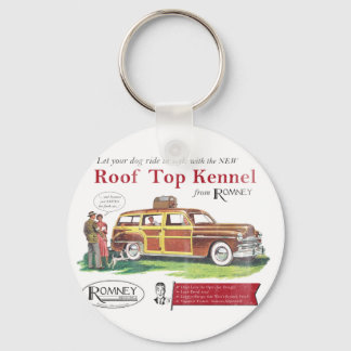 Mitt Romney Dog Retro Ad Sleutelhanger