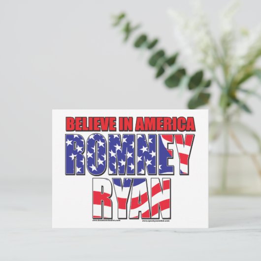 Mitt Romney en Paul Ryan Briefkaart (Staand voorkant)