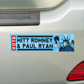 Mitt Romney en Paul Ryan Liberty Bumpersticker (Op auto)