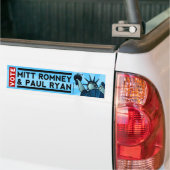 Mitt Romney en Paul Ryan Liberty Bumpersticker (Op Truck)